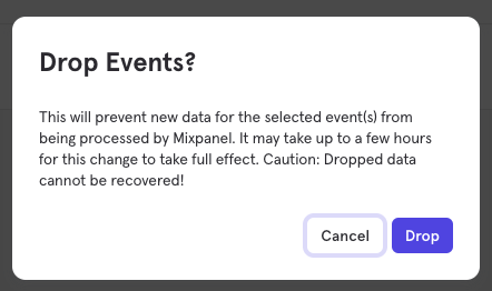 Lexicon Drop Events Warning