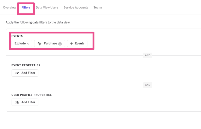 Data Views Filters